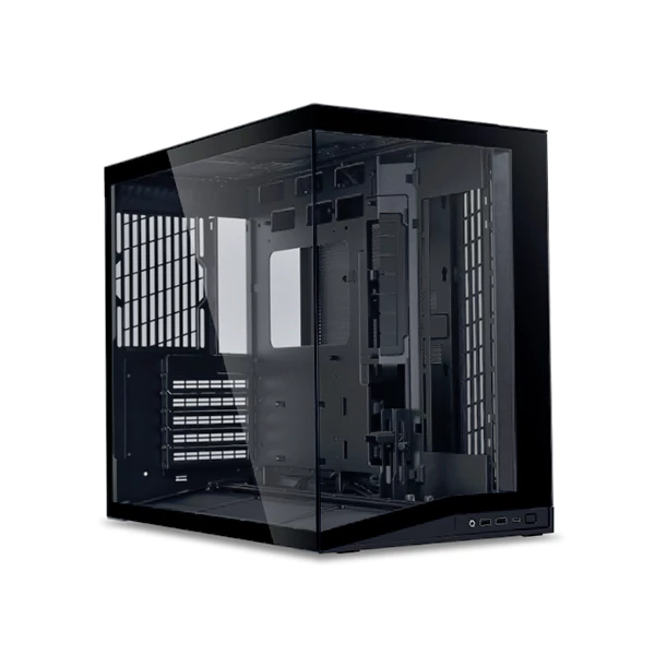 کیس لیان لی O11 DYNAMIC MINI V2 مشکی نمای شیشه جلو